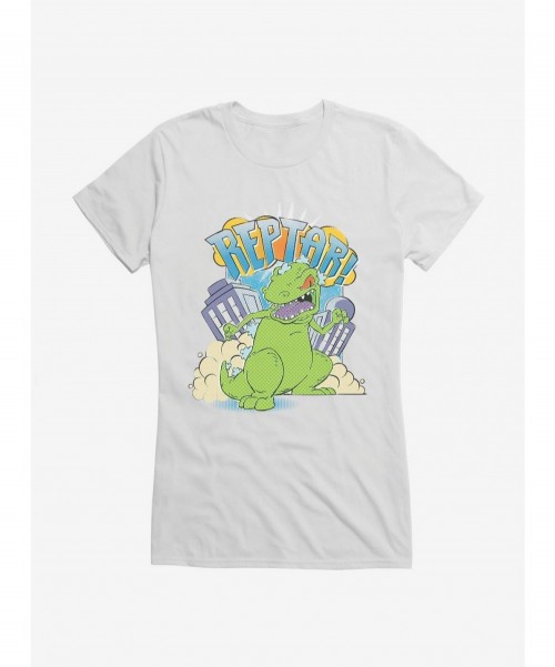 Discount Sale Rugrats Reptar Destruction Girls T-Shirt $9.76 T-Shirts