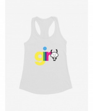 Absolute Discount Invader Zim Gir Neon Script Girls Tank $9.96 Tanks