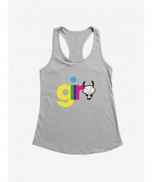 Absolute Discount Invader Zim Gir Neon Script Girls Tank $9.96 Tanks