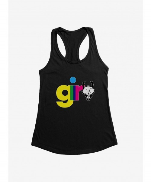 Absolute Discount Invader Zim Gir Neon Script Girls Tank $9.96 Tanks