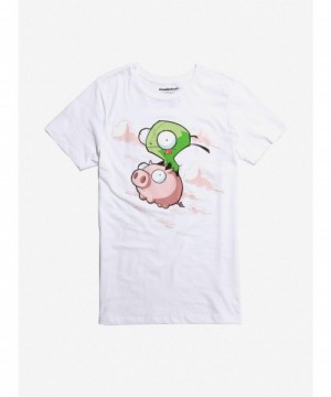 Flash Sale Invader Zim GIR Riding Pig T-Shirt $8.47 T-Shirts