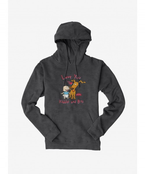 New Arrival Rugrats Spike And Tommy I Love You To Kibbles And Bits Hoodie $17.24 Hoodies