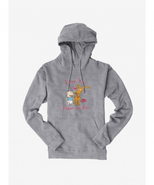 New Arrival Rugrats Spike And Tommy I Love You To Kibbles And Bits Hoodie $17.24 Hoodies