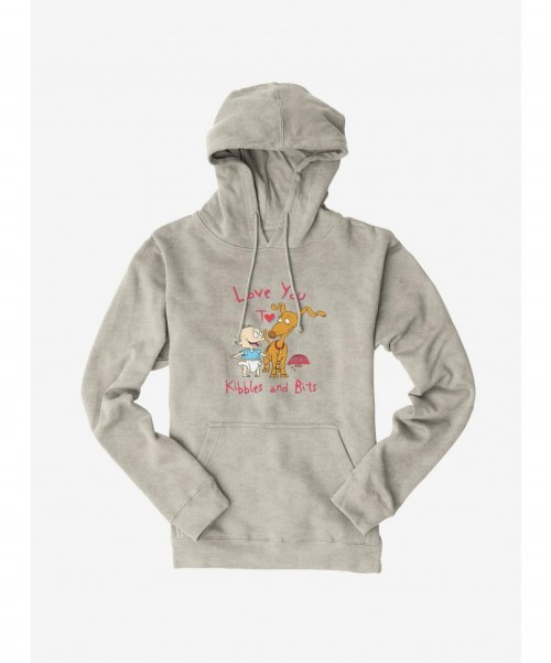 New Arrival Rugrats Spike And Tommy I Love You To Kibbles And Bits Hoodie $17.24 Hoodies