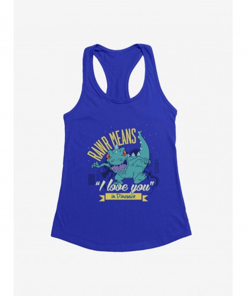 Limited Time Special Rugrats Reptar Rawr Means I Love You In Dinosaur Girls Tank $6.18 Tanks