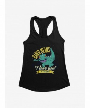 Limited Time Special Rugrats Reptar Rawr Means I Love You In Dinosaur Girls Tank $6.18 Tanks