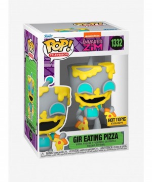 Discount Funko Invader Zim Pop! Television GIR Eating Pizza Vinyl Figure $5.07 T-Shirts