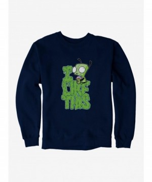 Premium Invader Zim I Like This Sweatshirt $13.87 Sweatshirts