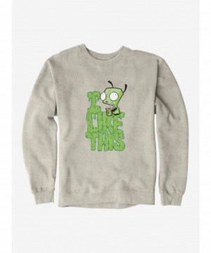 Premium Invader Zim I Like This Sweatshirt $13.87 Sweatshirts