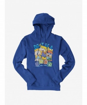 New Arrival Rugrats Angelica Tommy And Chuckie Don't Be A Baby Hoodie $13.29 Hoodies