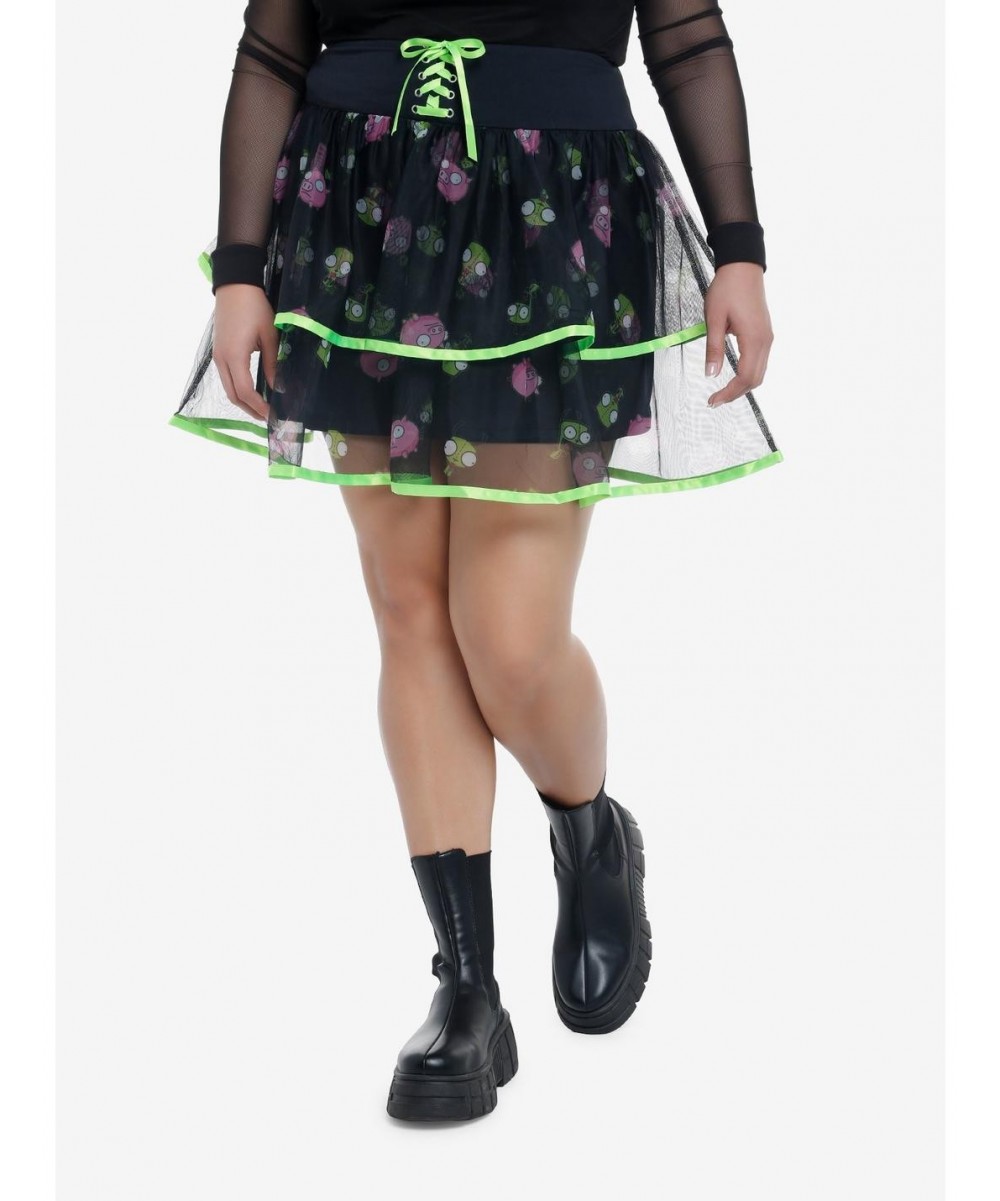 Value Item Invader Zim Tiered Tulle Skirt Plus Size $9.65 Skirts