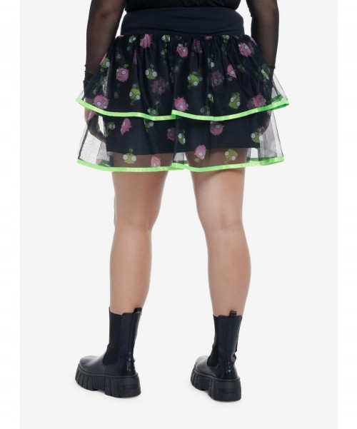 Value Item Invader Zim Tiered Tulle Skirt Plus Size $9.65 Skirts