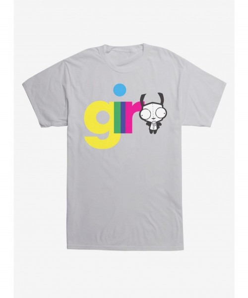 Absolute Discount Invader Zim Gir Neon Script T-Shirt $5.74 T-Shirts