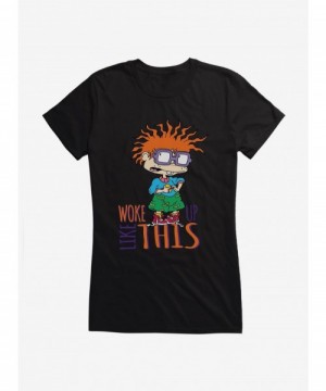 Bestselling Rugrats Chuckie Woke Up Like This Girls T-Shirt $9.96 T-Shirts