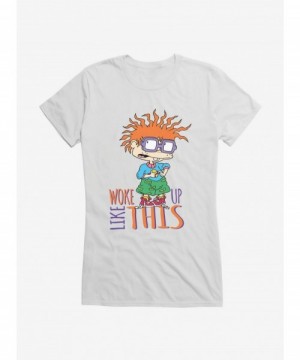 Bestselling Rugrats Chuckie Woke Up Like This Girls T-Shirt $9.96 T-Shirts