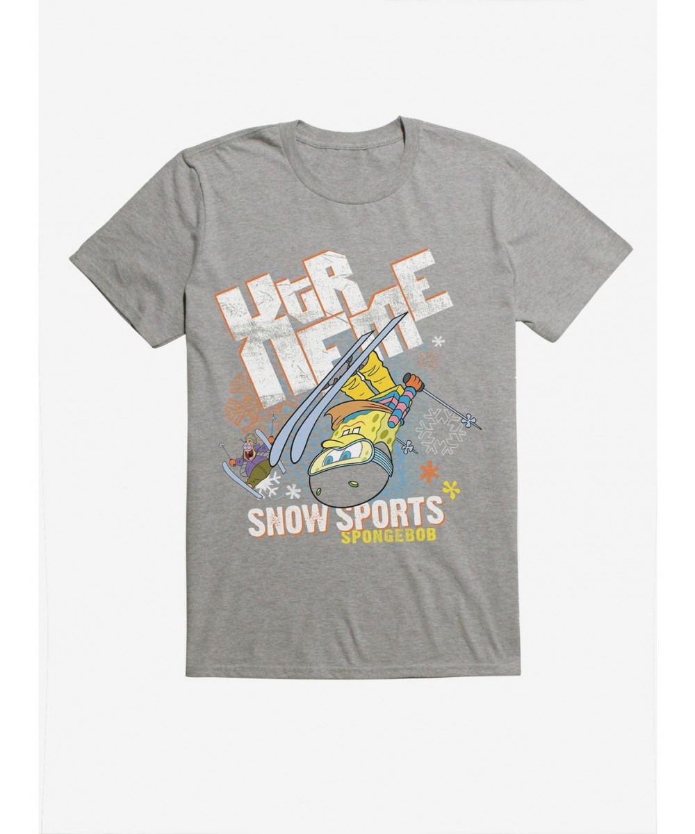 Fashion SpongeBob Xtreme Snow Sports T-Shirt $6.22 T-Shirts